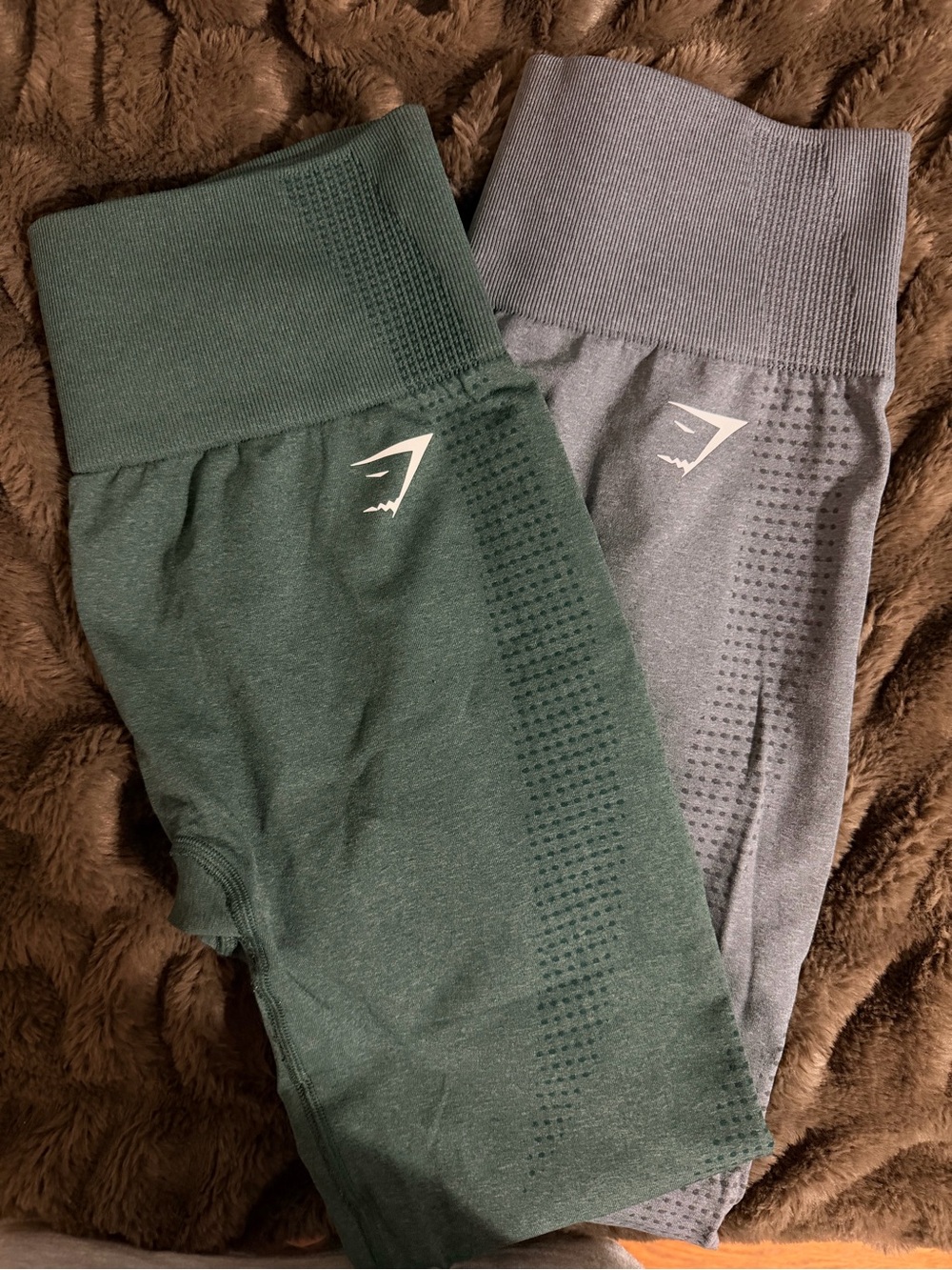 GYMSHARK | Vital Regular Leggings in Dark Green & Gray Marl